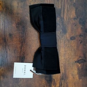 DONNI.Lulu Velvet Bow Barrette In Black